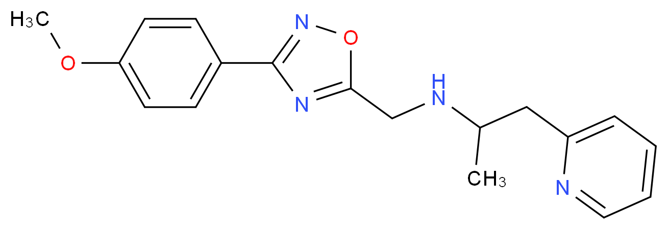 N-{[3-(4-methoxyphenyl)-1,2,4-oxadiazol-5-yl]methyl}-1-(2-pyridinyl)-2-propanamine_分子结构_CAS_)