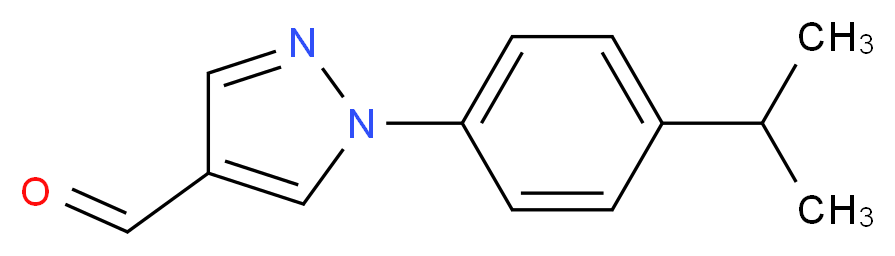 1-[4-(propan-2-yl)phenyl]-1H-pyrazole-4-carbaldehyde_分子结构_CAS_1015845-83-6