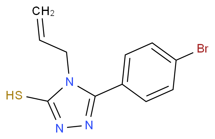 5-(4-bromophenyl)-4-(prop-2-en-1-yl)-4H-1,2,4-triazole-3-thiol_分子结构_CAS_91813-57-9