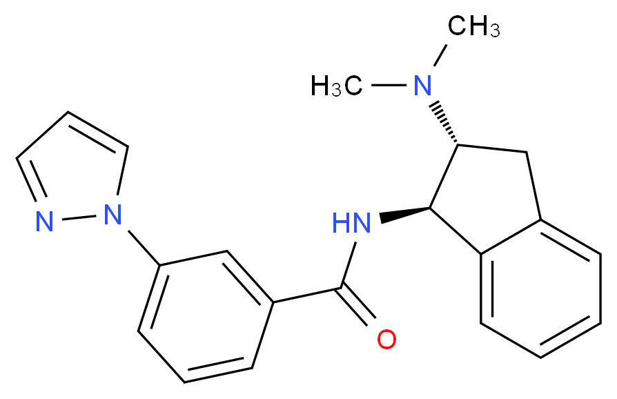 N-[(1R,2R)-2-(dimethylamino)-2,3-dihydro-1H-inden-1-yl]-3-(1H-pyrazol-1-yl)benzamide_分子结构_CAS_)