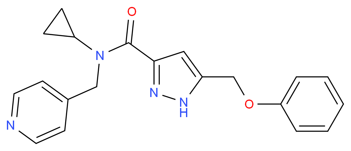 N-cyclopropyl-5-(phenoxymethyl)-N-(pyridin-4-ylmethyl)-1H-pyrazole-3-carboxamide_分子结构_CAS_)