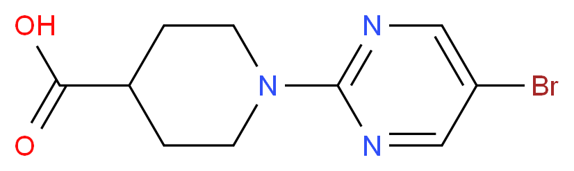 1-(5-bromopyrimidin-2-yl)piperidine-4-carboxylic acid_分子结构_CAS_799283-92-4