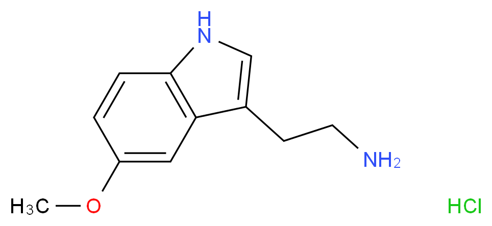2-(5-Methoxy-1H-indol-3-yl)-ethanamine hydrochloride_分子结构_CAS_66-83-1)