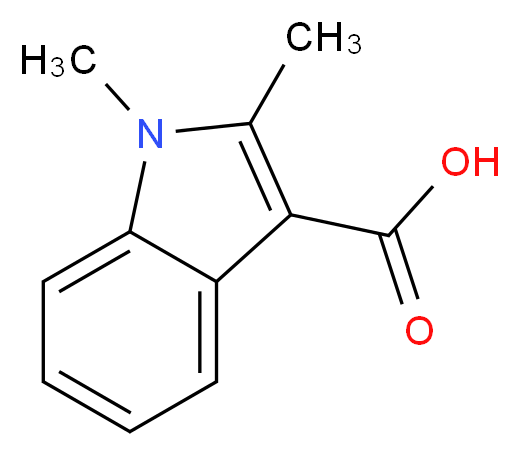 1,2-Dimethyl-1H-indole-3-carboxylic acid_分子结构_CAS_20357-15-7)