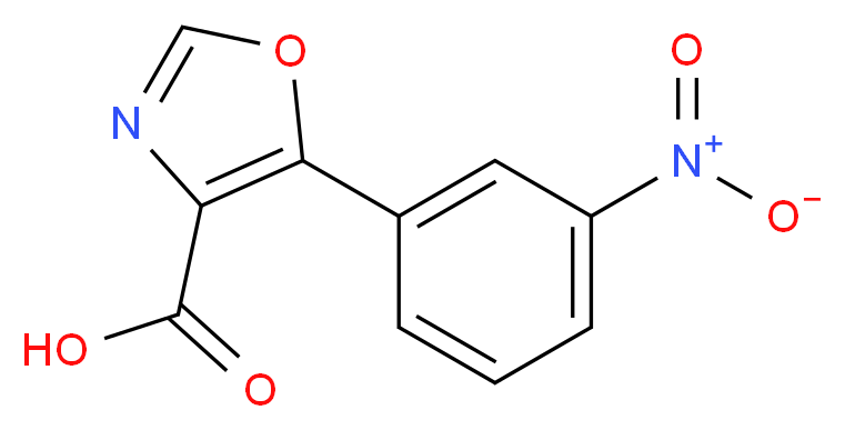 5-(3-nitrophenyl)-1,3-oxazole-4-carboxylic acid_分子结构_CAS_187543-89-1