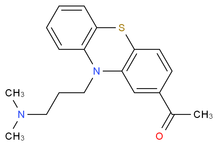 1-{10-[3-(dimethylamino)propyl]-10H-phenothiazin-2-yl}ethan-1-one_分子结构_CAS_61-00-7