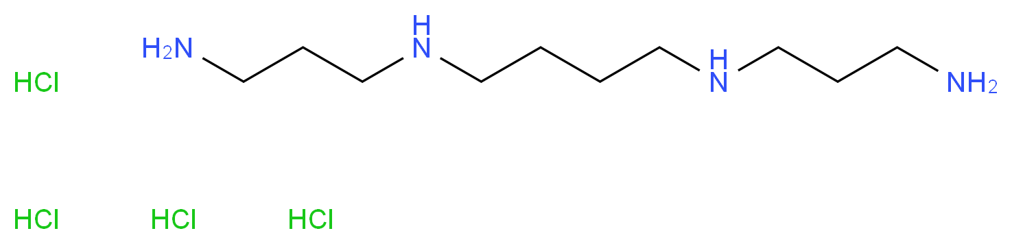 (3-aminopropyl)({4-[(3-aminopropyl)amino]butyl})amine tetrahydrochloride_分子结构_CAS_306-67-2