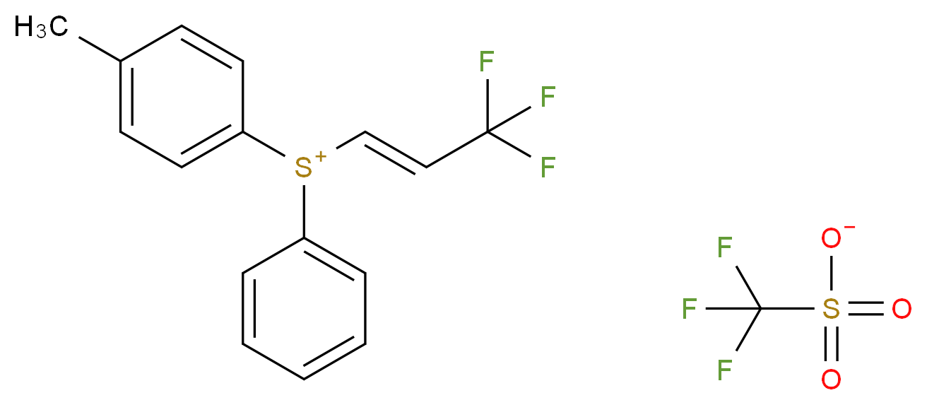 3,3,3-Trifluoropropen-1-yl phenyl tolyl sulfonium triflate_分子结构_CAS_1228046-58-9)