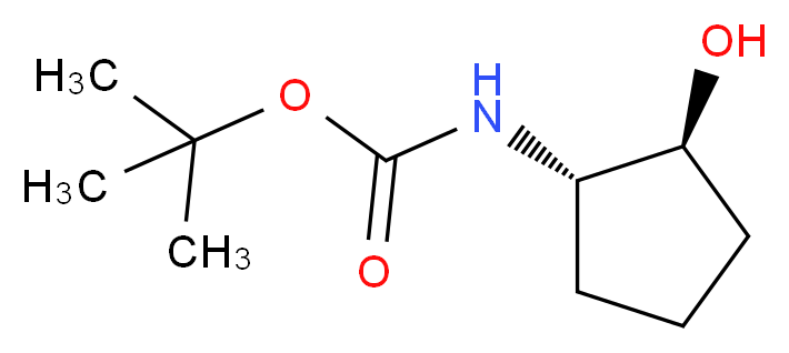 tert-butyl N-[(1S,2S)-2-hydroxycyclopentyl]carbamate_分子结构_CAS_145106-43-0