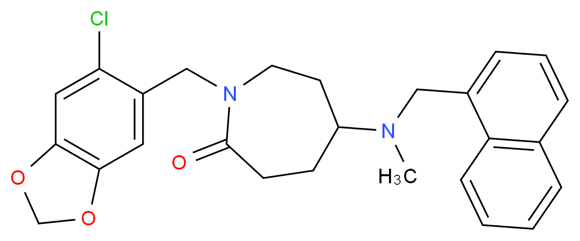 1-[(6-chloro-1,3-benzodioxol-5-yl)methyl]-5-[methyl(1-naphthylmethyl)amino]-2-azepanone_分子结构_CAS_)