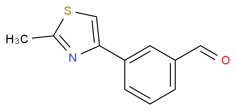 3-(2-Methyl-thiazol-4-yl)-benzaldehyde_分子结构_CAS_850375-05-2)