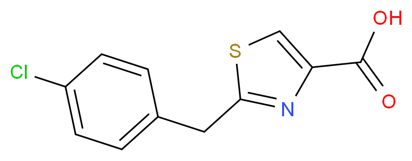 2-(4-Chlorobenzyl)-1,3-thiazole-4-carboxylic acid_分子结构_CAS_)