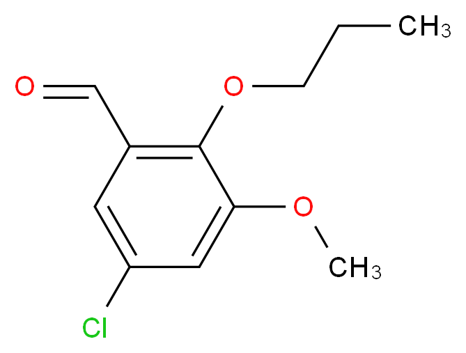 5-chloro-3-methoxy-2-propoxybenzaldehyde_分子结构_CAS_828272-37-3)