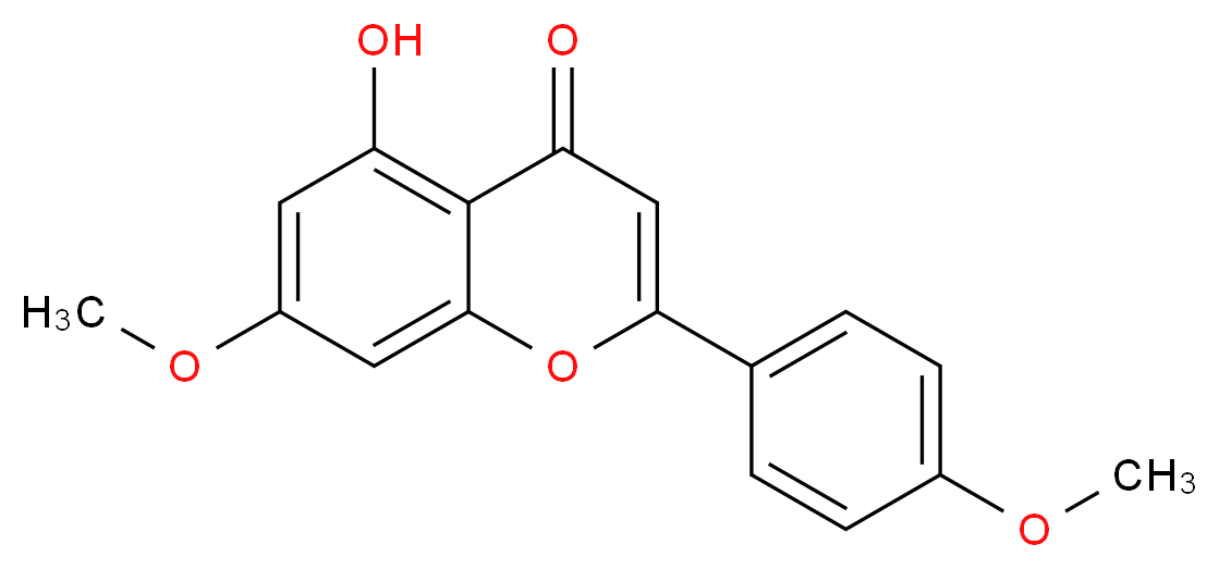 5-hydroxy-7-methoxy-2-(4-methoxyphenyl)-4H-chromen-4-one_分子结构_CAS_5128-44-9