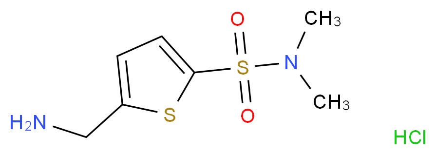 5-(aminomethyl)-N,N-dimethylthiophene-2-sulfonamide hydrochloride_分子结构_CAS_)