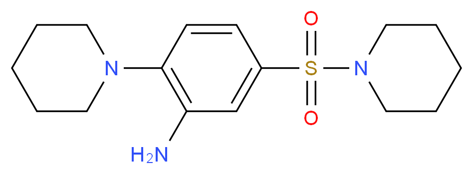 2-(piperidin-1-yl)-5-(piperidine-1-sulfonyl)aniline_分子结构_CAS_59504-48-2