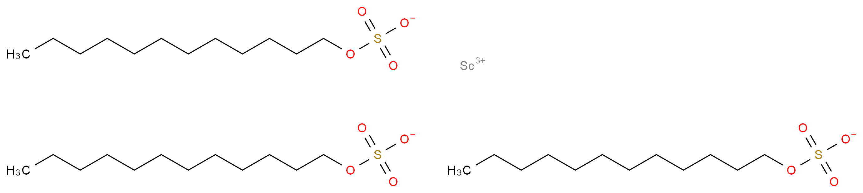 scandium(3+) ion tridodecyl sulfate_分子结构_CAS_211638-03-8