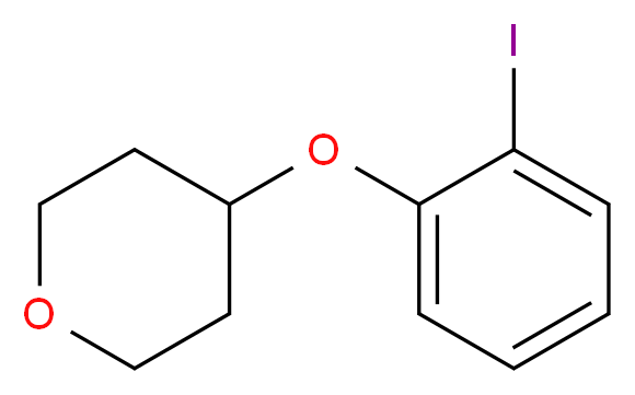 4-(2-iodophenoxy)oxane_分子结构_CAS_906352-70-3