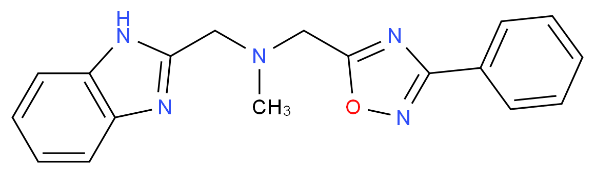 (1H-benzimidazol-2-ylmethyl)methyl[(3-phenyl-1,2,4-oxadiazol-5-yl)methyl]amine_分子结构_CAS_)