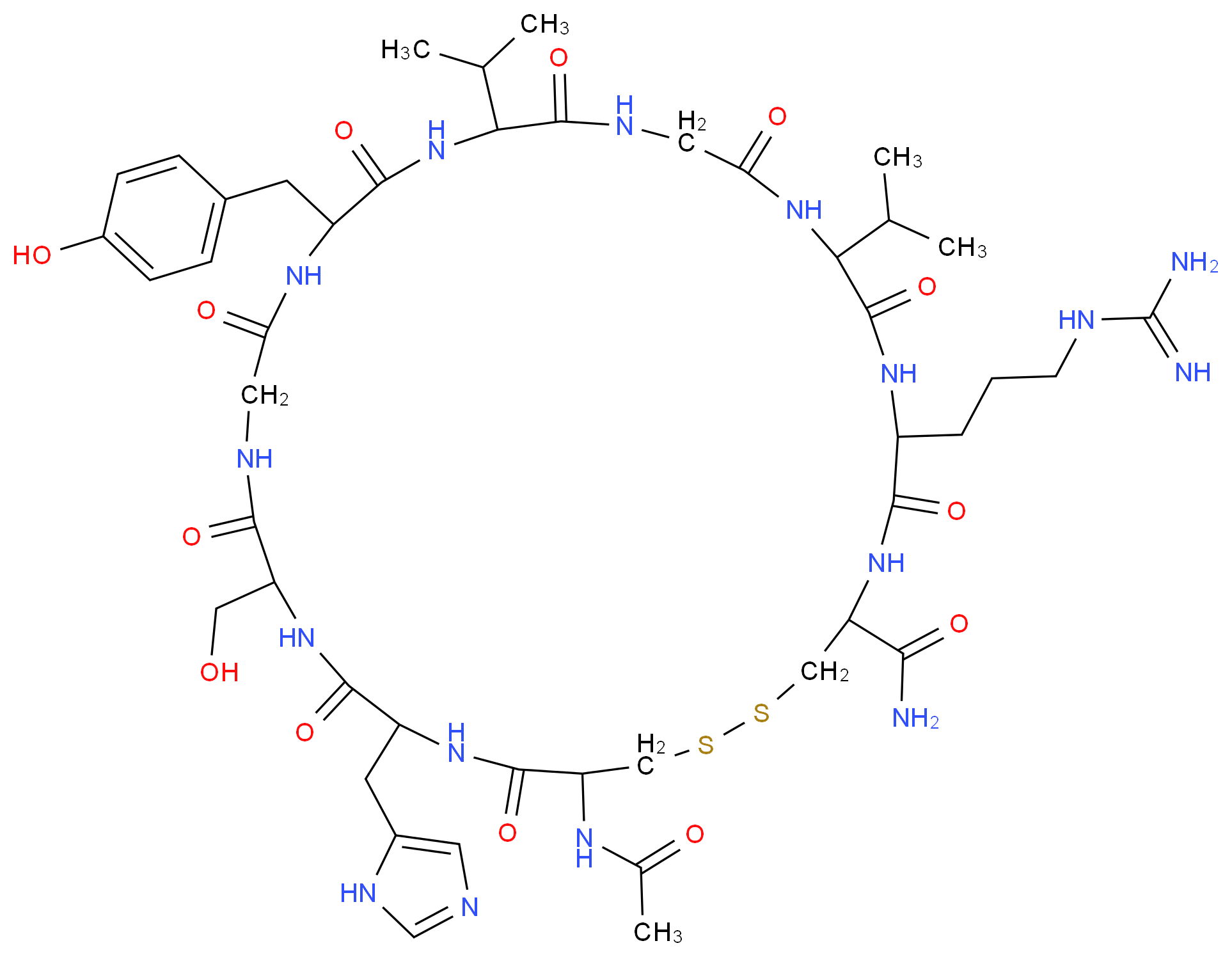 N-Acetyl-Transforming Growth Factor-α ethylamide fragment 34-43_分子结构_CAS_97505-76-5)