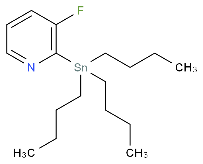 3-fluoro-2-(tributylstannyl)pyridine_分子结构_CAS_573675-60-2