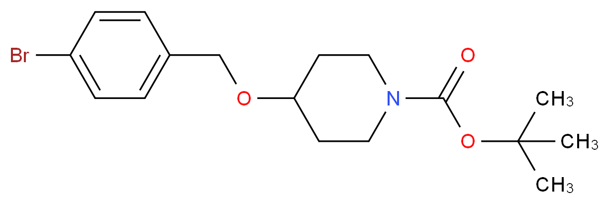 4-(4-Bromobenzyloxy)piperidine, N-BOC protected 97%_分子结构_CAS_930111-10-7)