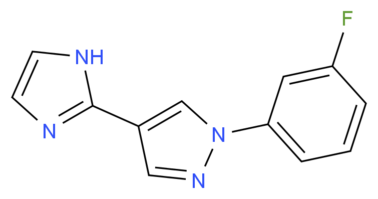 1-(3-fluorophenyl)-4-(1H-imidazol-2-yl)-1H-pyrazole_分子结构_CAS_)