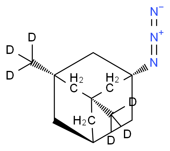 1-Azido-3,5-dimethyladamantane-d6_分子结构_CAS_1185104-90-8)