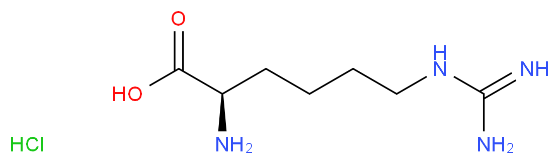 (2R)-2-amino-6-carbamimidamidohexanoic acid hydrochloride_分子结构_CAS_1217456-98-8