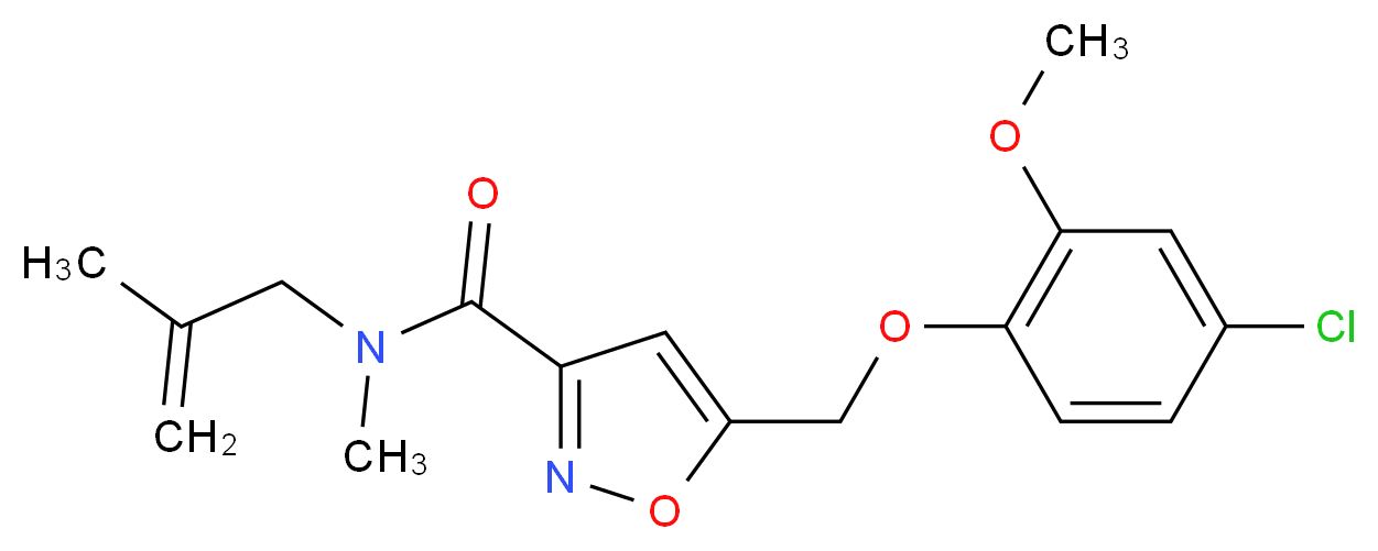 5-[(4-chloro-2-methoxyphenoxy)methyl]-N-methyl-N-(2-methylprop-2-en-1-yl)isoxazole-3-carboxamide_分子结构_CAS_)