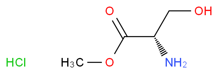 methyl (2S)-2-amino-3-hydroxypropanoate hydrochloride_分子结构_CAS_5680-80-8