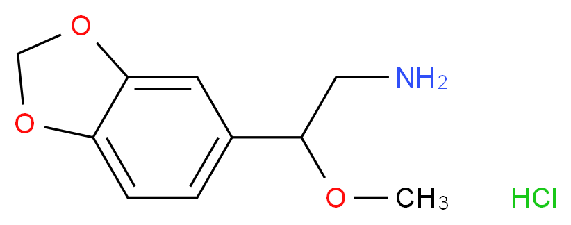 2-(2H-1,3-benzodioxol-5-yl)-2-methoxyethan-1-amine hydrochloride_分子结构_CAS_98537-37-2