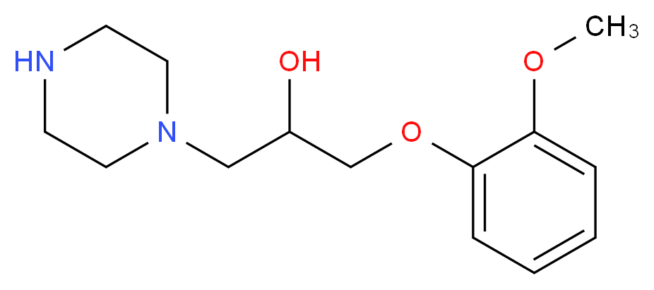 1-(2-Methoxy-phenoxy)-3-piperazin-1-yl-propan-2-ol_分子结构_CAS_)