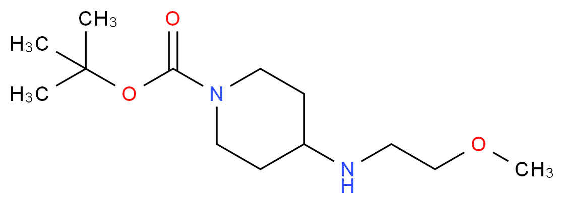 tert-butyl 4-[(2-methoxyethyl)amino]piperidine-1-carboxylate_分子结构_CAS_710972-40-0