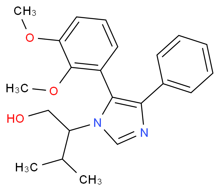 2-[5-(2,3-dimethoxyphenyl)-4-phenyl-1H-imidazol-1-yl]-3-methylbutan-1-ol_分子结构_CAS_)