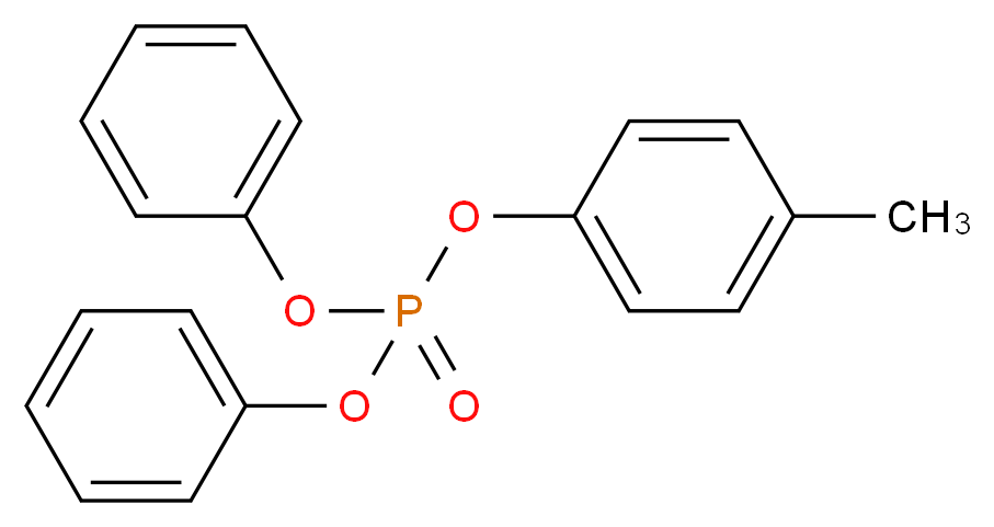 磷酸二苯基甲苯酯_分子结构_CAS_26444-49-5)