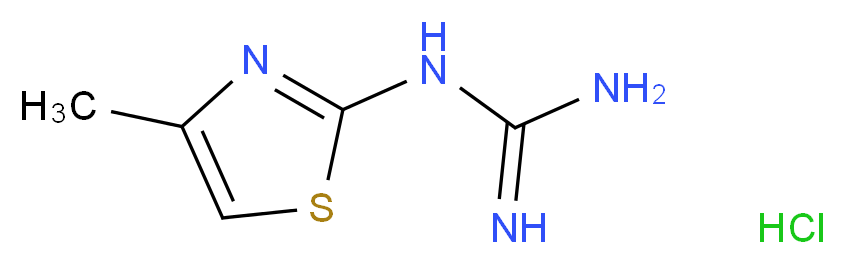 1-(4-methyl-1,3-thiazol-2-yl)guanidine hydrochloride_分子结构_CAS_100599-91-5