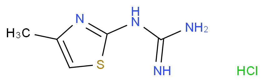 1-(4-Methyl-1,3-thiazol-2-yl)guanidine hydrochloride_分子结构_CAS_100599-91-5)