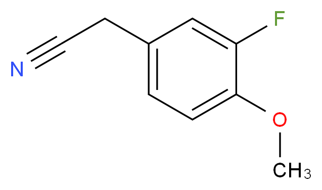 2-(3-fluoro-4-methoxyphenyl)acetonitrile_分子结构_CAS_404-90-0