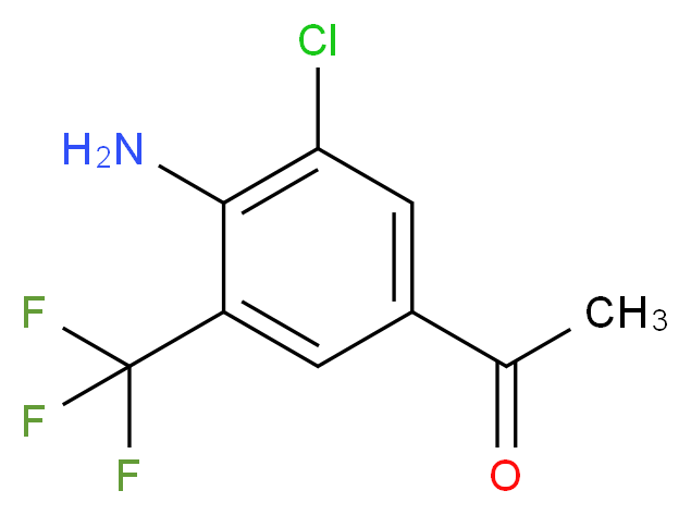 1-[4-Amino-3-chloro-5-(trifluoromethyl)phenyl]ethanone_分子结构_CAS_97760-76-4)