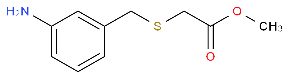 methyl 2-{[(3-aminophenyl)methyl]sulfanyl}acetate_分子结构_CAS_)