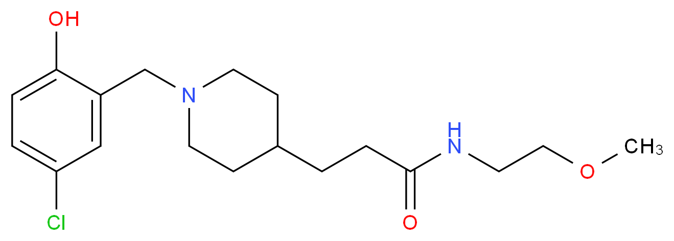 3-[1-(5-chloro-2-hydroxybenzyl)-4-piperidinyl]-N-(2-methoxyethyl)propanamide_分子结构_CAS_)