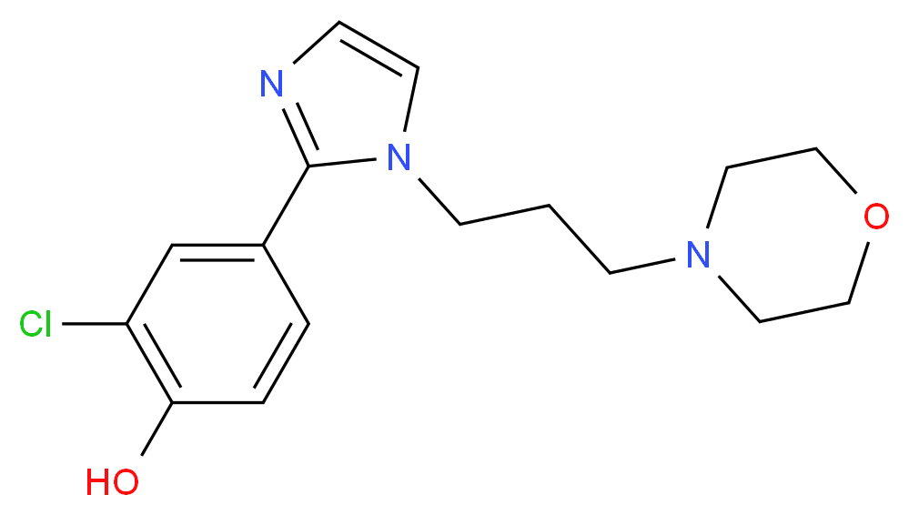 2-chloro-4-[1-(3-morpholin-4-ylpropyl)-1H-imidazol-2-yl]phenol_分子结构_CAS_)