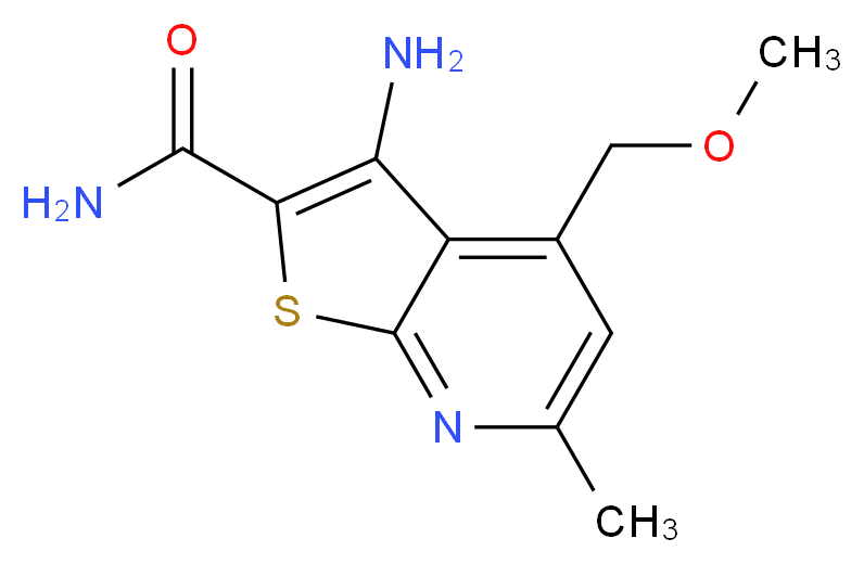 3-amino-4-(methoxymethyl)-6-methylthieno[2,3-b]pyridine-2-carboxamide_分子结构_CAS_185430-52-8)