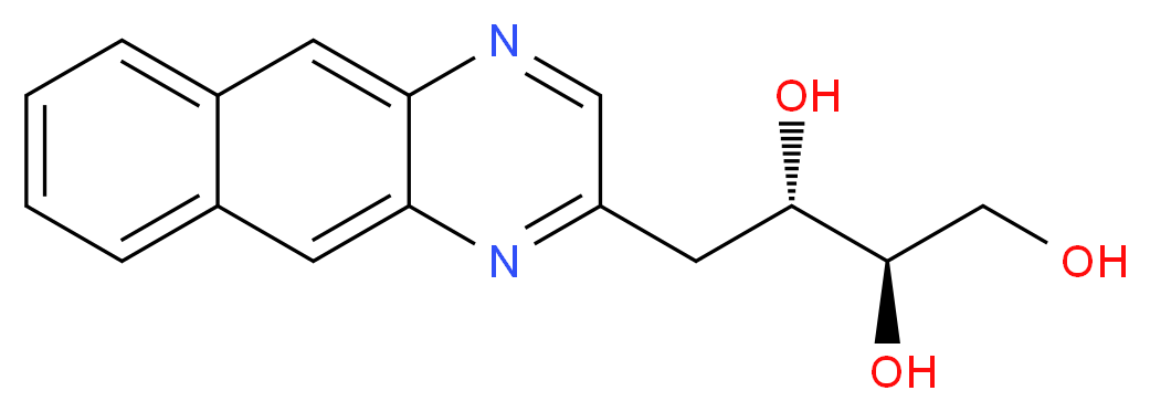 (2R,3S)-4-{benzo[g]quinoxalin-2-yl}butane-1,2,3-triol_分子结构_CAS_157231-41-9