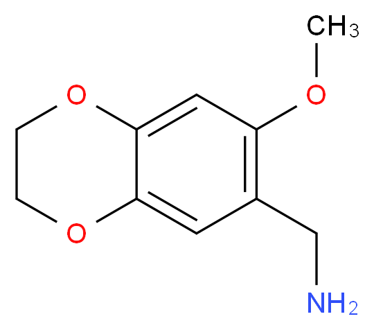 (7-methoxy-2,3-dihydro-1,4-benzodioxin-6-yl)methanamine_分子结构_CAS_1208731-52-5