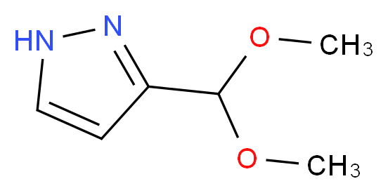 3-(Dimethoxymethyl)-1H-pyrazole_分子结构_CAS_111573-59-2)