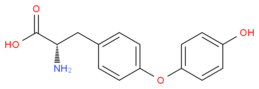 (2S)-2-amino-3-[4-(4-hydroxyphenoxy)phenyl]propanoic acid_分子结构_CAS_1596-67-4