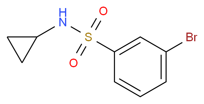 3-Bromo-N-cyclopropylbenzenesulphonamide 98%_分子结构_CAS_876694-43-8)