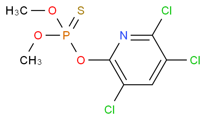 methyl 3,5,6-trichloropyridin-2-yl methoxy(sulfanylidene)phosphonite_分子结构_CAS_5598-13-0